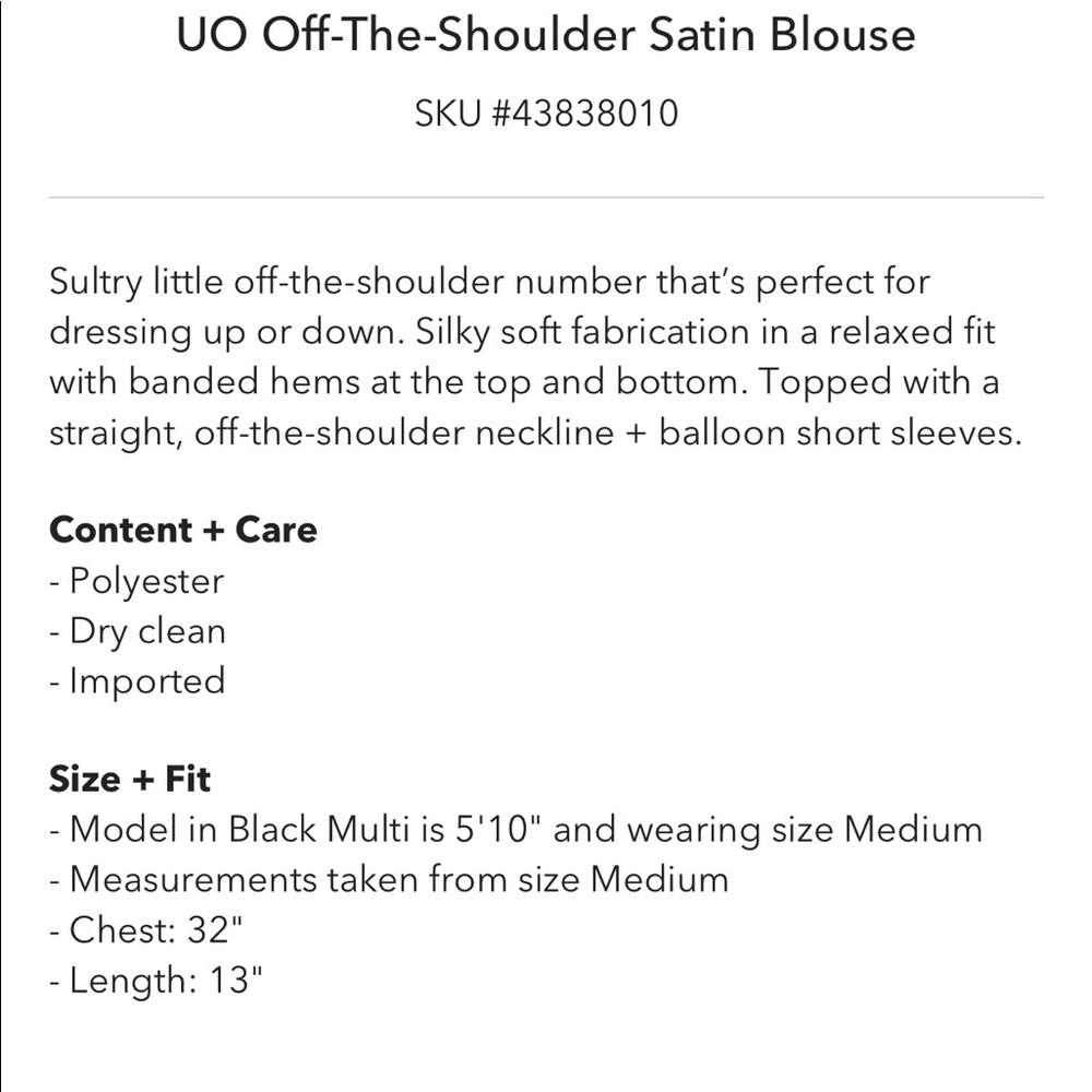 Nwt urban outfitters off the shoulder blouse m - Picture 7 of 8